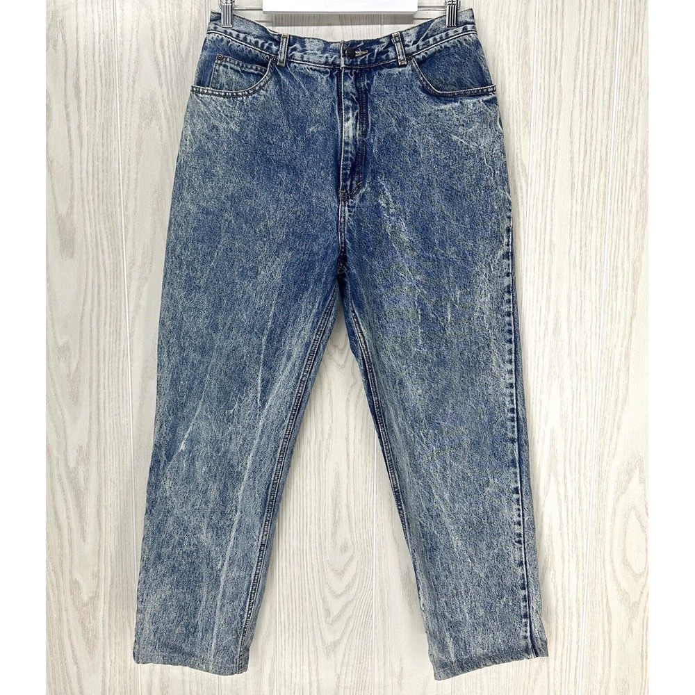Mirage Jeans Womens Size 36 Blue Distressed Tapered High Rise 80s